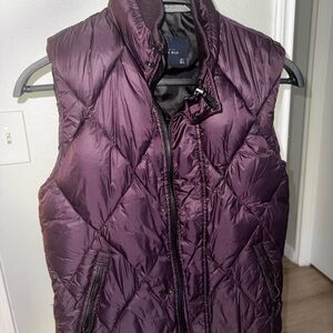 Zara Men's Dark Purple Quilted Vest